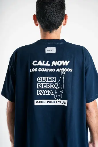 Franela Oversized manga corta cuello redondo "Call Now"