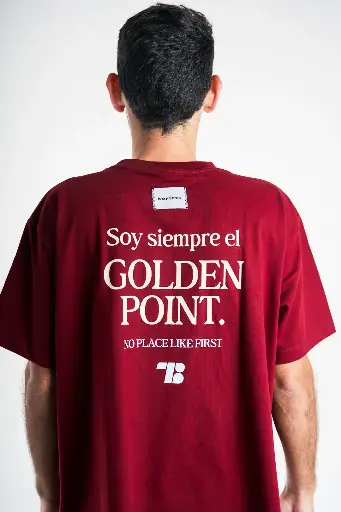 Franela Oversized manga corta cuello redondo "Golden Point"